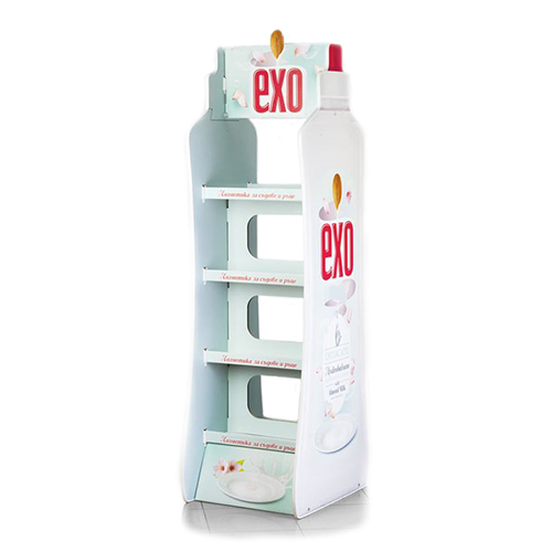 Modern Free Standing Display Stand Wooden Food Display Stand For Grocery