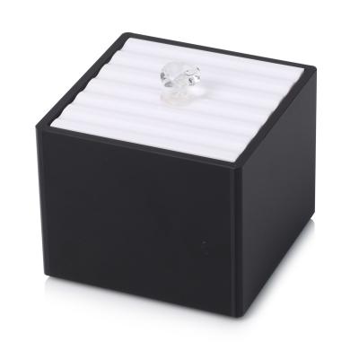 oem 95*95*75 mm black white acylic salt cup for 5-star hotel bathroom