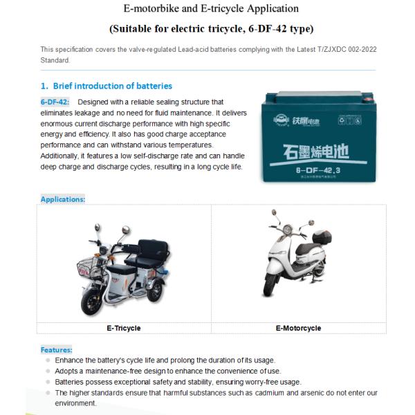36.3Ah 12v Lead Acid Battery OEM 6-DF-36.3 FOR E-Motorcycle 450times Sealed Lead Acid Battery