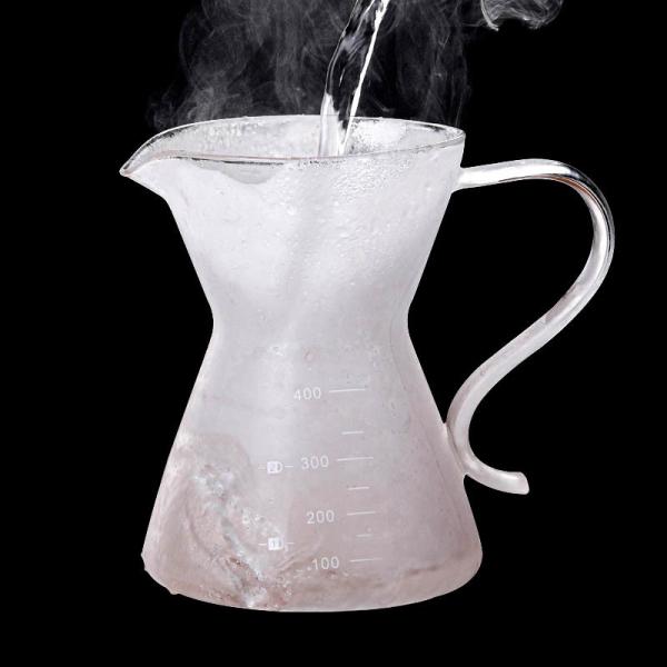 B2B Custom 400ml Glass Pour Over Coffee Brewer|Stainless Steel Filter&Wood Sleeve|Camping Brewing Pot