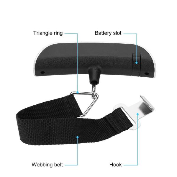 Portable Digital Scale for Weighing Baggage Bag Weight Balance Tool Digital Display Maximum Weight Recommendation 50kg