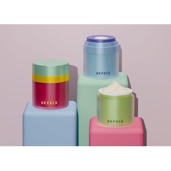 Leakproof Acrylic Refillable Airless Pump Cream Jar Round 15g 30g 50g