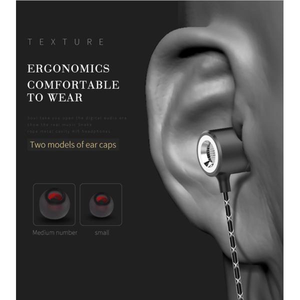 Fashion Wired Earbud Ear Earphone For Iphone Mobile Phone In-ear Headphone With Mic