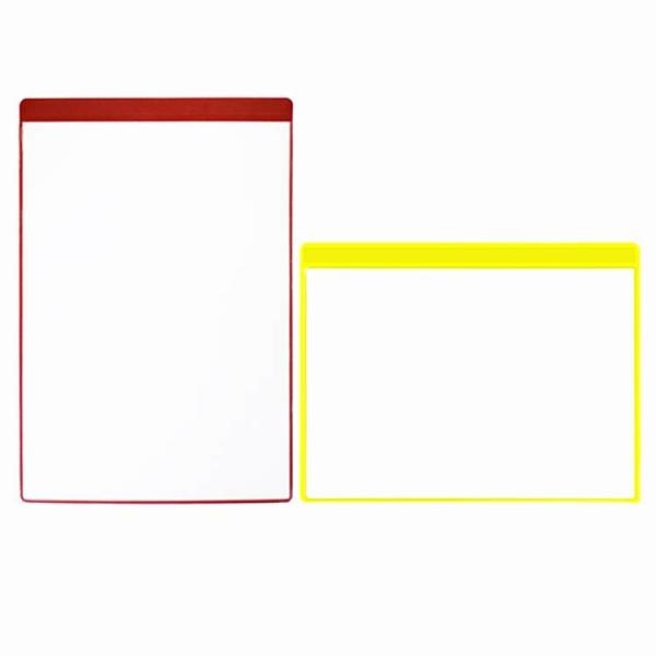 Dustproof PVC Removable Document Holder File Pocket Red Yellow
