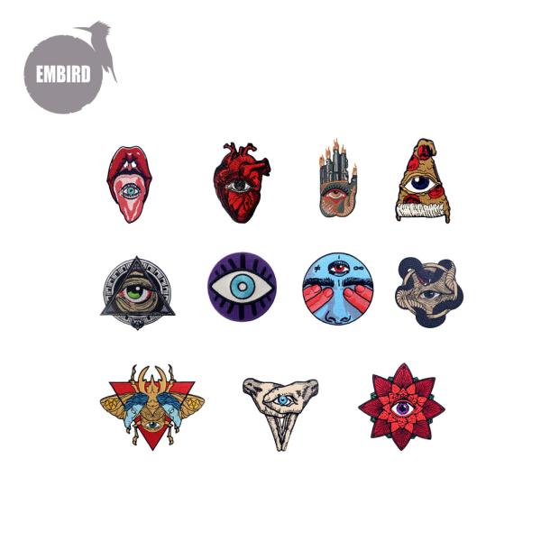 The Aztec Eye Embroidered Logo Patches For Jackets Bag Clothes