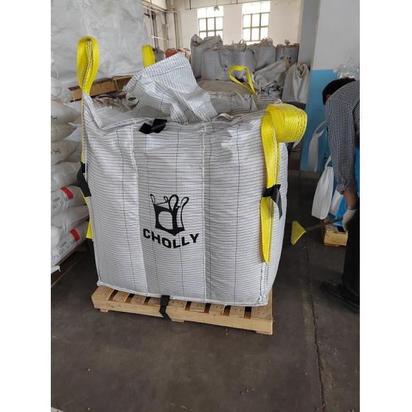 White Conductive Container Bag with 4400lbs Capacity and U Panel