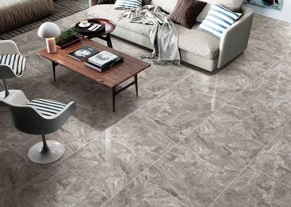 Honed Finish Porcelain Rectangular Ceramic Floor Tile Grey Color Metamorphic Rocks Look