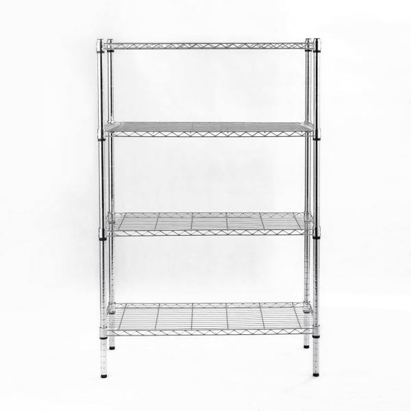 600MM 1.2M Chrome Metal Storage Wire Shelves Heavy Duty 4 Tier