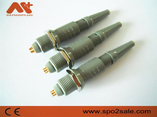 O Pin 6 plástico médico do conector Etco2 obstrui Grey Shell para o cabo de 5.00mm
