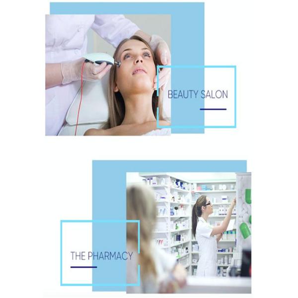 Delantales plásticos azules disponibles ligeros con el cuello con cuello de pico o redondo