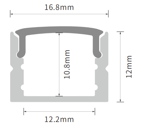 Держатель ПК IP44 PMMA поверхностный привел Sandblasting канала с ясным объективом