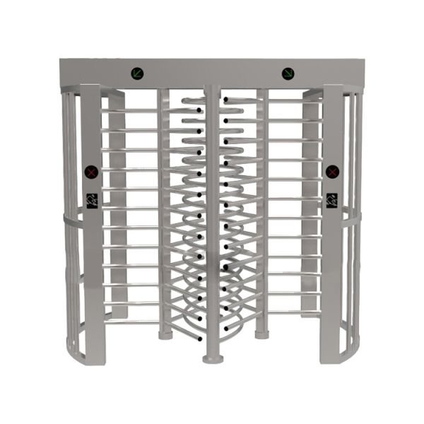 High Security Full Height Turnstile Pedestrian Access Control Hot Dip Galvanized Steel