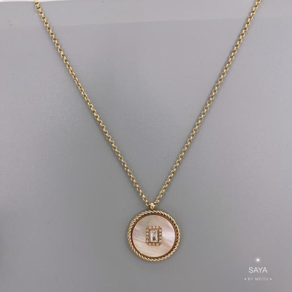 White Fritillary Jewelry Necklace Bracelet Anniversary Pendant Stainless Steel Jewelry