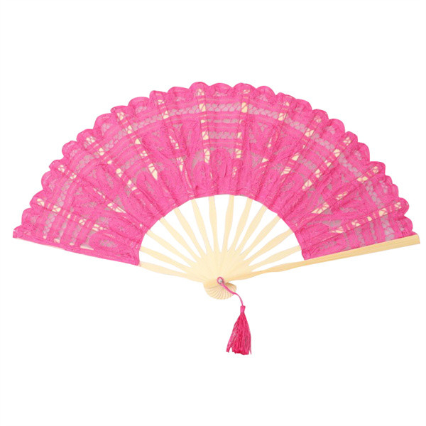 Встали на сторону двойником, который Handmade бамбуковый вентилятор складчатости шнурка вентилятора 21cm 27cm для благосклонности свадьбы