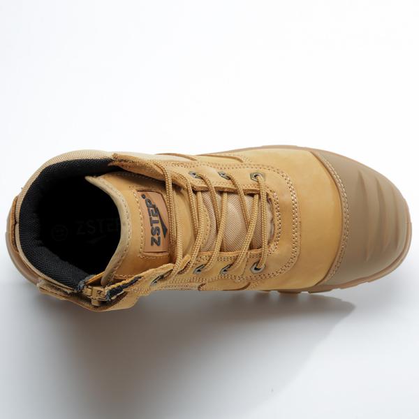 Chaussures de sécurité de construction de taille moyenne en cuir authentique chaussures de sécurité coûteuses pour le travail lourd