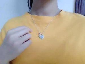 Custom Sterling Heart Silver Locket Necklace Pendant For Valentine'S Day