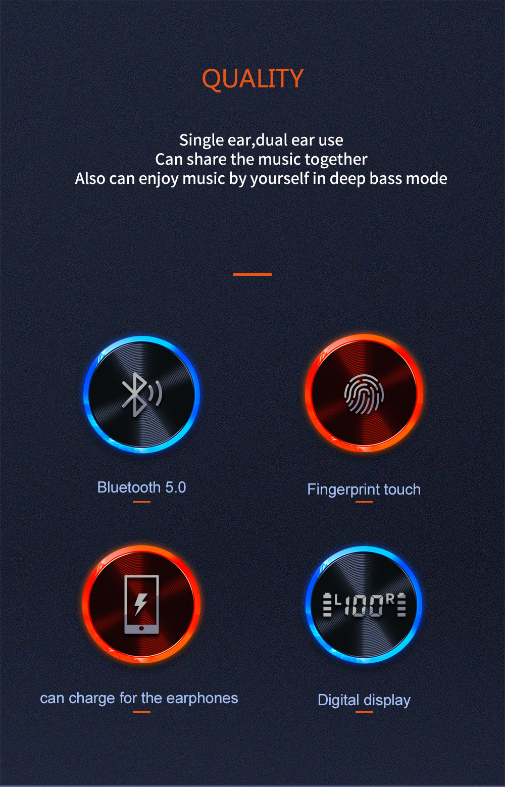 Шум отменяя TWS небольшое беспроводное Bluetooth Earbuds