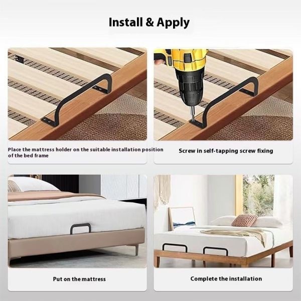 Modern Anti-Slip Bed Tail Block Hook Rod Hardware Metal Mattress Fixer Iron for Bathroom Living Room-Wholesale Manufacturers