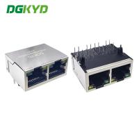 Filtre intégré par gigabit de transformateur d'Ethernet de connecteur de réseau du multi-port 1X2 RJ45 de DGKYD312Q106AB2A4DN avec la lumière