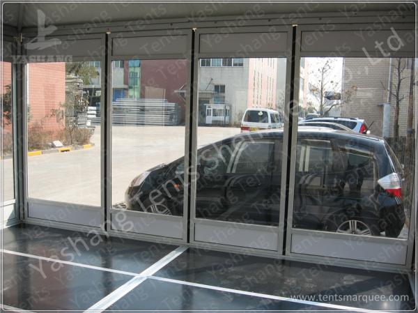 Waterproof Metal Frame 4X4 Gazebo Canopy Tents Watch House Double Wing Glass Door