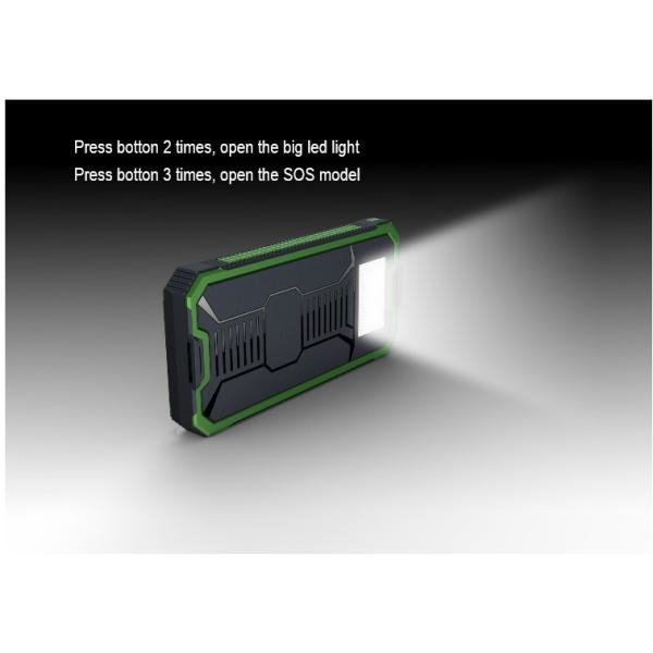 Plastic FCC 5V2.1A 20000mAh Camping Solar Power Bank