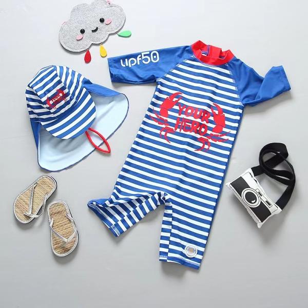 O roupa de banho dos meninos de nylon da poliamida ajustou um tampão de natação mais novo do roupa de banho dos meninos de SPF50+