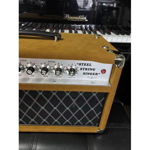 2024 HOT!!! Dumble #002 Version Clone SSS20-Steel String Singer SSS Tube Amp Head 20Watt in Suede Brown with Original Knobs