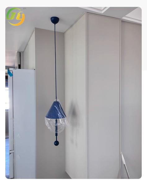 JYLIGHTING Design italiano Forma de guarda-chuva Pendente Luzes Roupas Lampshade Chapéu Azul Restaurante Decoração doméstica nórdica
