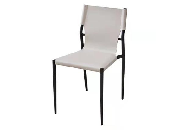 Restaurant PU Dining Chairs Ergonomic Backrest Nordic Saddle Leather