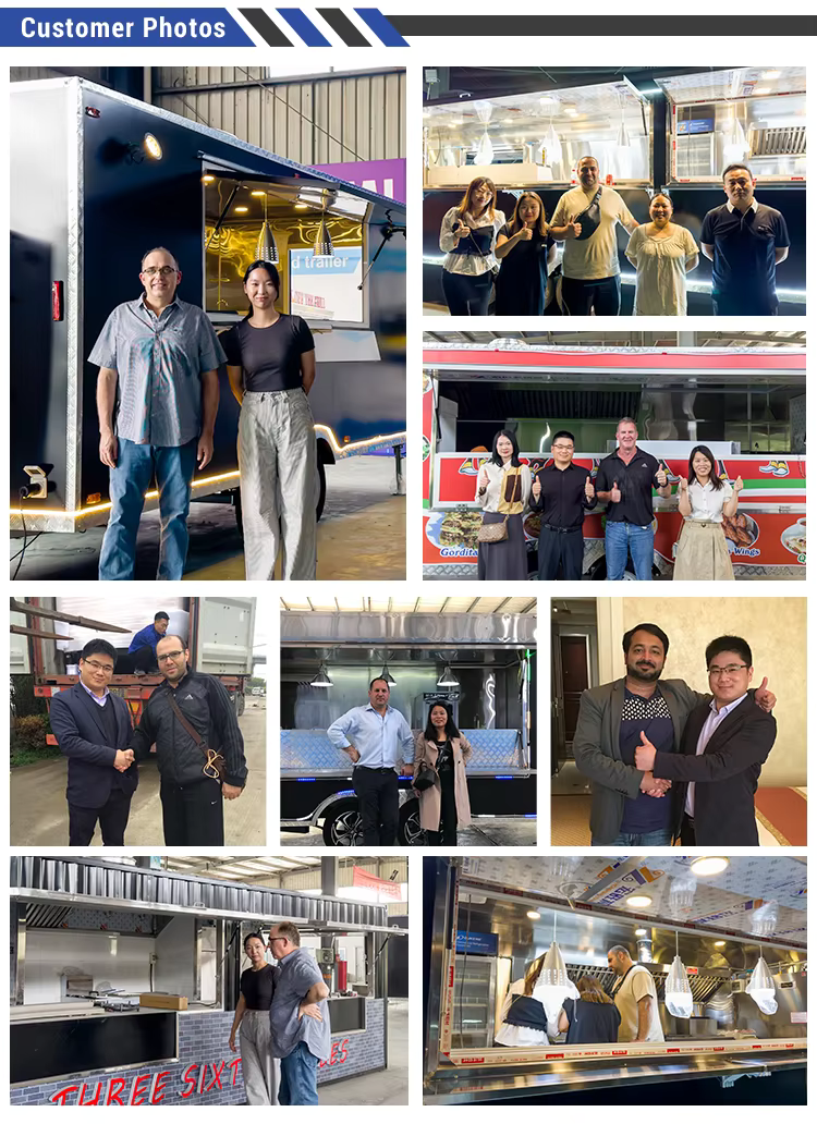 Custom Mobile Food Trailer with Full Kitchen Equipment, BBQ Food Truck, Container Food Cart, Mobile Bar & Catering Trailer for Street Food, Events, Festivals and Outdoor Business