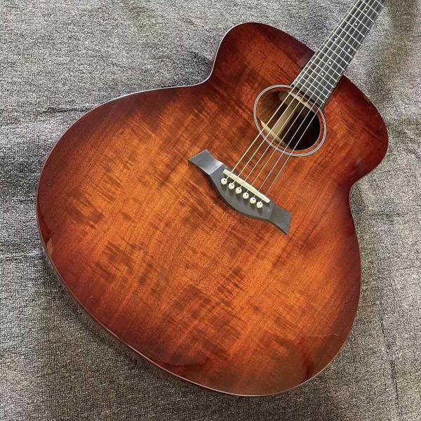 Custom 43 Inch KOA Wood Jumbo Acoustic Guitar with BB Band Electronic