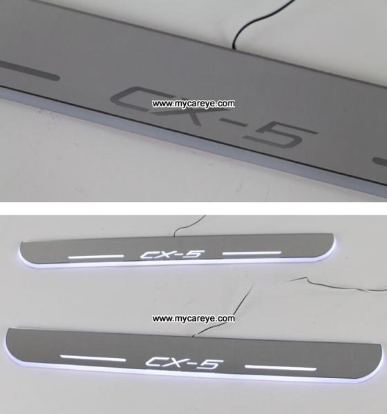 Mazda CX-5 car side step sill door moving scuff plate LED Lights for sale