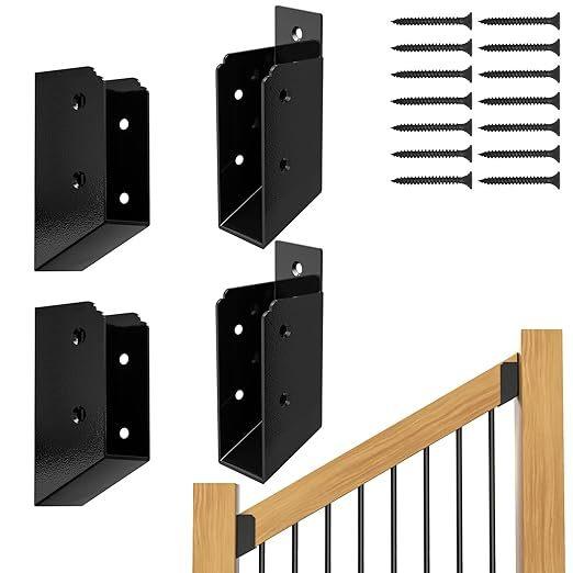 30° Ángulo de la escalera Las barandillas de cubierta de acero al carbono para postes de madera 2x4