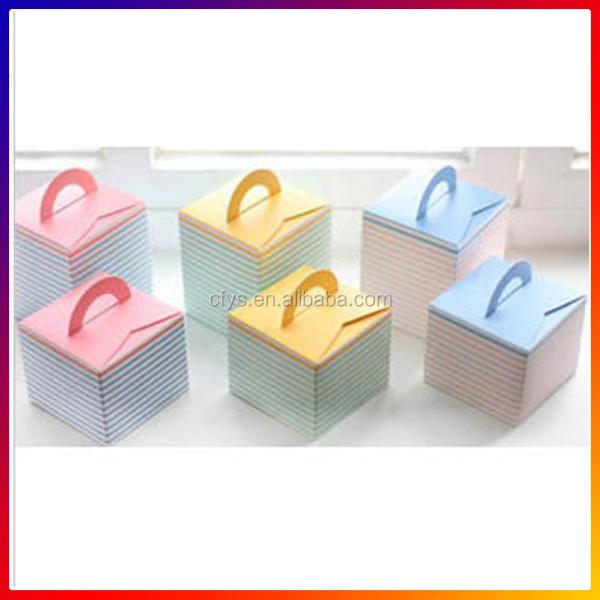 Custom Gift Mini Cake Paper Handle Box for Wedding Celebrations Other Gift Craft
