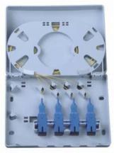 FTTH Fiber Optic Termination Box with 4 ports cable entrance for patch cable