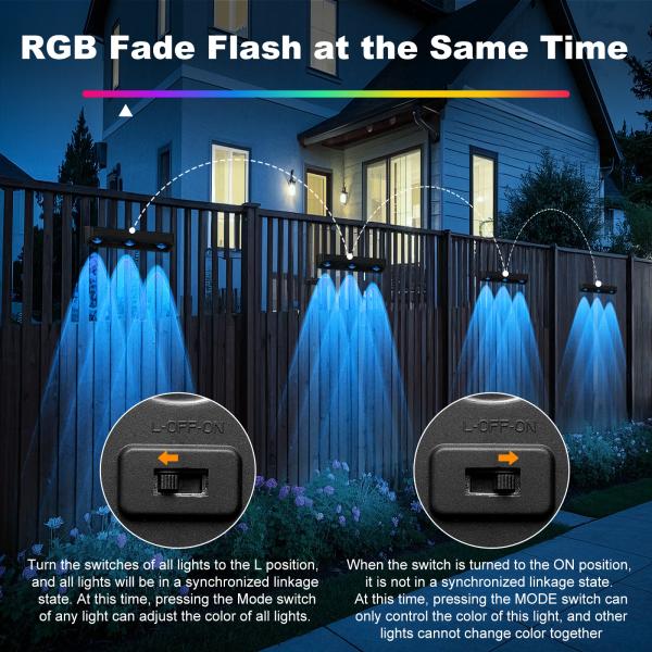 IP65 Waterproof Solar LED Wall Lamp for Hotel Polysilicon Solar Panel White Light Warm Light Up and Down Light Source