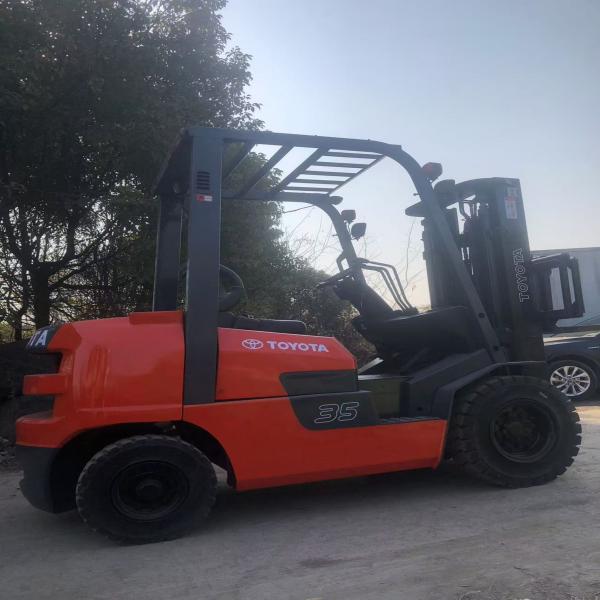 Diesel Tuel Toyota Used Forklift 3.5 Ton 3.5 Mast With Side Shift