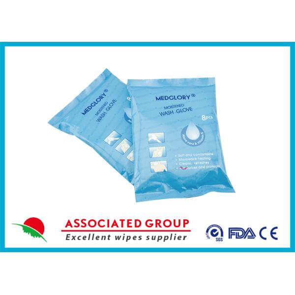 Бесплатное промывание Микроволновая ванна для взрослых Прочная очистка кожи Мокрая стирка Перчатки с питательной алоэ-верой и витамином D