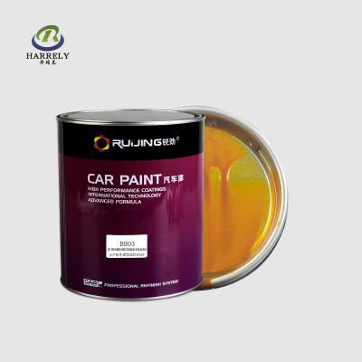 Transparent Auto Refinishing Paint , ISO14001 Iron Yellow 1K Automotive Paint