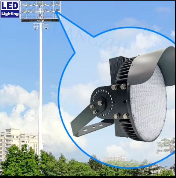 Round Football Stadium Lighting with 50000 Hours Working Lifetime LED Floodlight