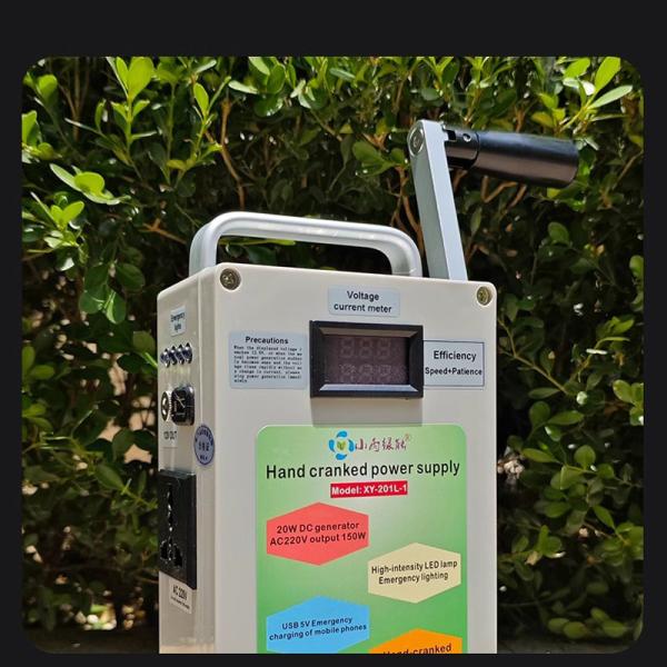 Hand Crank Generator USB 5V Mobile Phone Power Bank AC 220V 150W Emergency Power Station