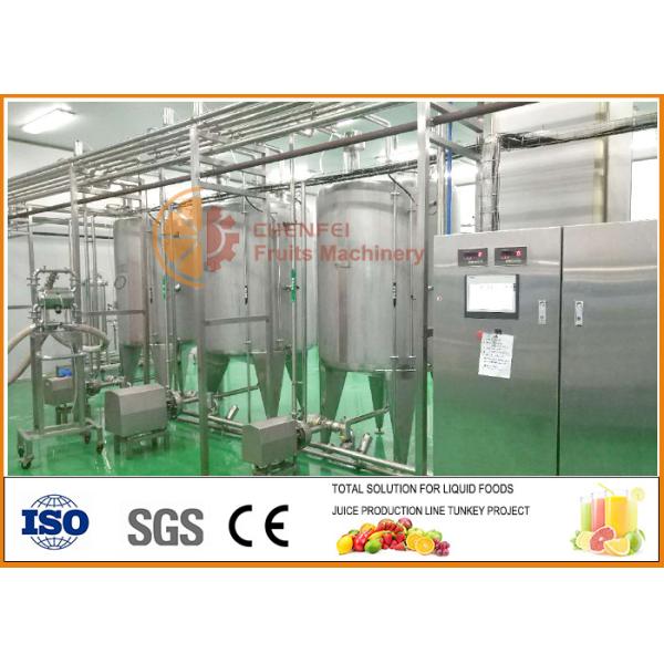SS304 Blending System , High Effiency Complete Juice And Jam Blending line