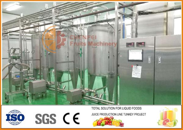 SS304 Blending System , High Effiency Complete Juice And Jam Blending line
