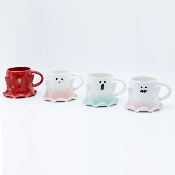 Customizable Designs Bulk Halloween Mugs Food Safety Certification For Gift Stores