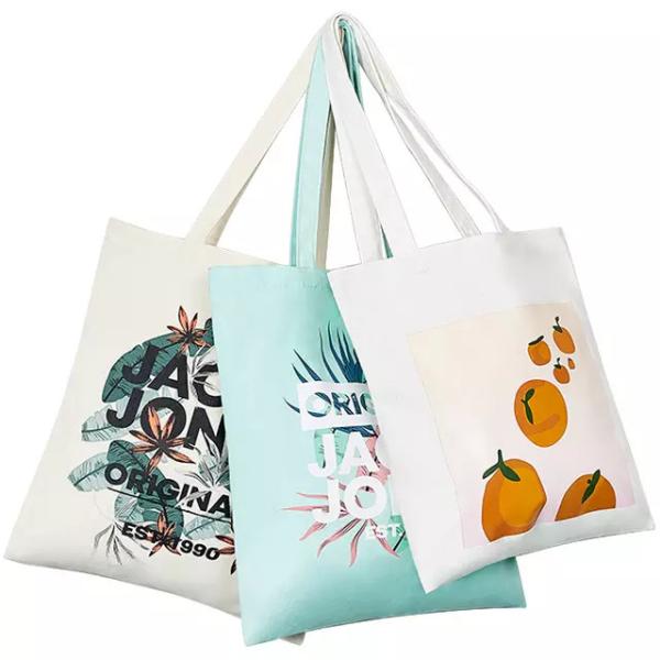 Recyclable 12oz Blue Full Color Printed Cotton Custom Packaging Bag