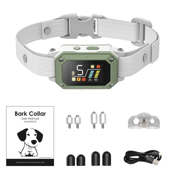 Automatic AI Intelligent Recognition Dog Training Collar IPX7 Waterproof Rechargeable Battery >20 Hours Bark Control Barking