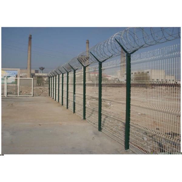 Anti Climb Razor Wire Mesh HDG PVC Coated Airport Perimeter Fence