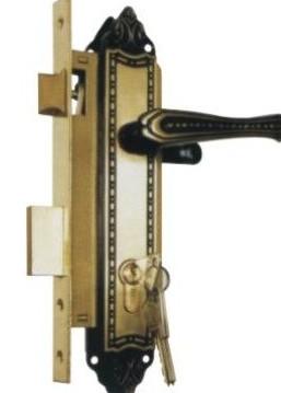 2 Inch Double Mortise Lock , Bedroom Double Cylinder Mortise Lock