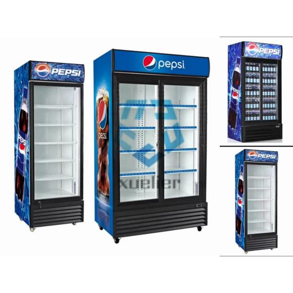 Commercial glass cold drink single door fan cooling display freezer
