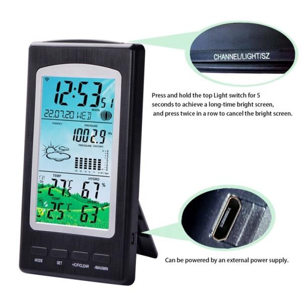Plan Your Day  Automatic Weather Forecast Digital House Thermometer Clock And Temperature Hygrometer